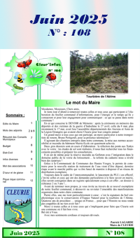 Feuillet d'informations communales de Cleurie de Juin 2025