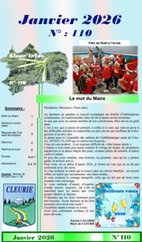 Feuillet d'informations communales de Cleurie de Janvier 2026