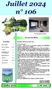 Feuillet d'informations communales de Cleurie de Juillet 2024