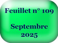 Feuillet de Cleurie n° 109 de septembre 2025